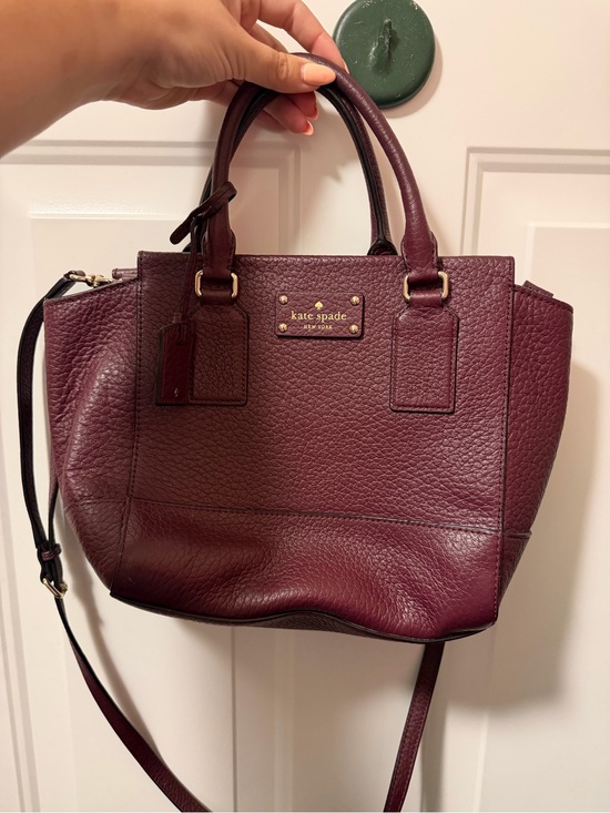 kate spade Handbags - Kate Spade New York Bay Street Camryn Pebbled Leather Bag in Mulled Wine